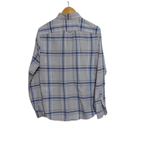 J CREW Oxford Gray & Striped Button Down Shirt - Picture 2 of 4